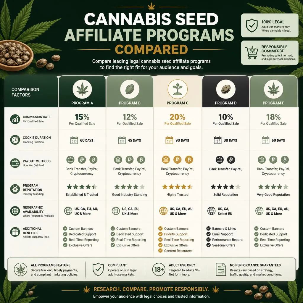 Cannabis Seed Affiliate Programs Compared